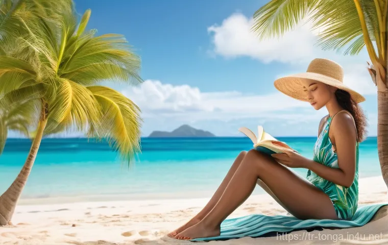 통가 직항 항공편 - **Prompt 1: Serene Tongan Beach Relaxation**
A tranquil scene on a pristine Tongan beach. The im...
